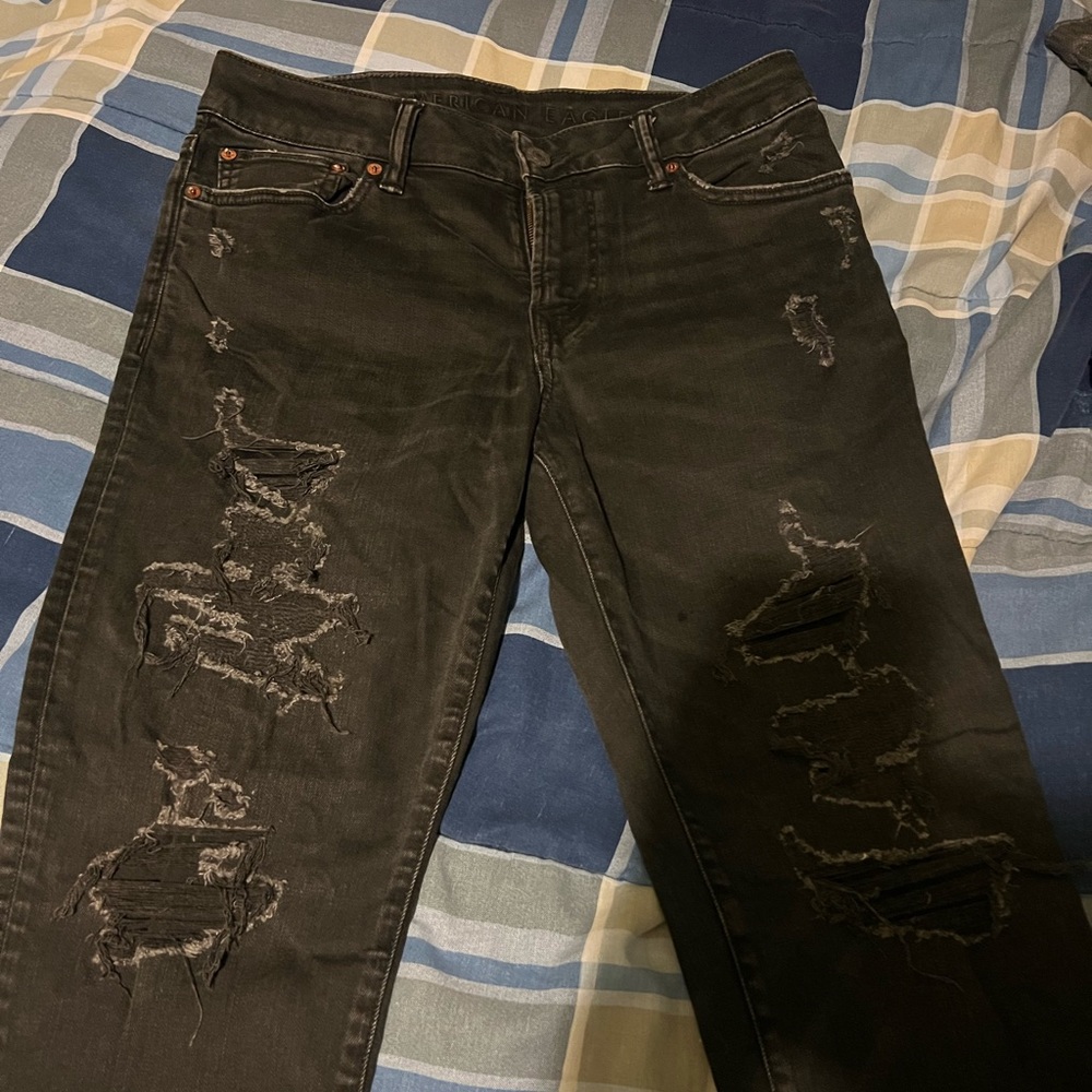 American eagle distressed jeans black 30x30 slim